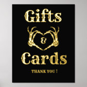 ハロウィーンゴシックのギフトとカードスカルハンズサイン 箔ポスター (正面)