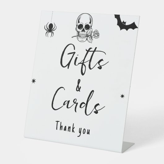 ハロウィーンゴシックのギフトとカー結婚ドのサイン 台座サイン (正面)