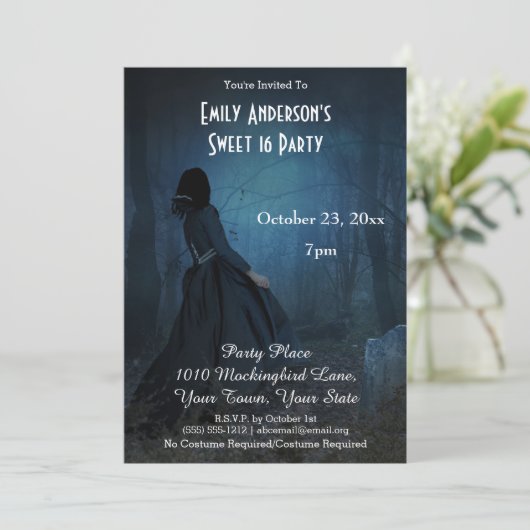 ハロウィーンゴシックの墓地コスチューム甘い16 招待状 (スタンド正面)