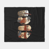 ハロウィーンゴシックガールコーヒーカボチャラテ氷 フリースブランケット (正面(横))