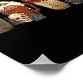 ハロウィーンゴシックガールコーヒーカボチャラテ氷 ポスター (角)