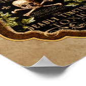 ハロウィーンゴシックスカルとクロスボーンウィッチポーション ポスター (角)