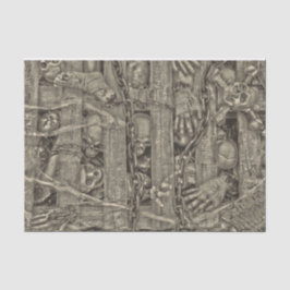 ハロウィーンゴシックスカルオールドスタイルセピアヴィンテージ 薄葉紙