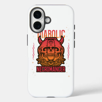 ハロウィーンゴシックスカルTシャツ iPhone 16ケース