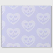 ハロウィーンゴシックバレンタイン怖いハート紫 ラッピングペーパー (フラット)