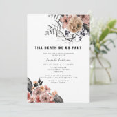 ハロウィーンゴシックピンクフローラブライダルシャワー 招待状 (スタンド正面)