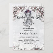 ハロウィーンゴシックフローラかわいい女の子ブライダルシャワー 招待状 (正面)