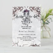 ハロウィーンゴシックフローラかわいい女の子ブライダルシャワー 招待状 (スタンド正面)