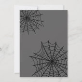 ハロウィーンゴシックフローラかわいい女の子ブライダルシャワー 招待状 (裏面)