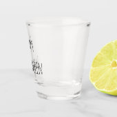 ハロウィーンゴシックブラックタイポグラフィ ショットグラス (右)