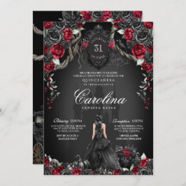 ハロウィーンゴシックプリンセスレッド&ブラックキンセアニェラ 招待状