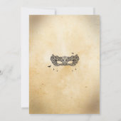 ハロウィーンゴシックマスクマスカレードパーティー招待状 招待状 (裏面)