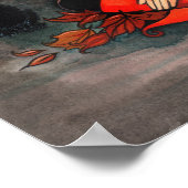 ハロウィーンゴシック大眼芸術ポスタープリント ポスター (角)