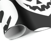 ハロウィーンゴシック様式のバレンタインデーハート白 ラッピングペーパー (ロールコーナー)