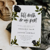 ハロウィーンゴシック白結婚式招待状 招待状