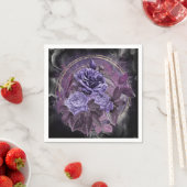 ハロウィーンゴシック紫バラ スタンダードカクテルナプキン (インサイチュ)