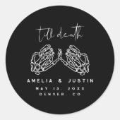 ハロウィーンゴシック結婚式の引き出物シール ラウンドシール (正面)