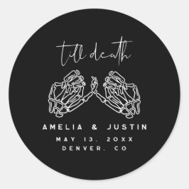 ハロウィーンゴシック結婚式の引き出物シール ラウンドシール