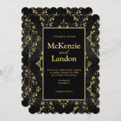 ハロウィーンゴシック結婚式招待状とクモ 招待状 (正面/裏面)