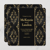 ハロウィーンゴシック結婚式招待状とクモ 招待状 (正面/裏面)