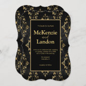 ハロウィーンゴシック結婚式招待状とクモ 招待状 (正面/裏面)