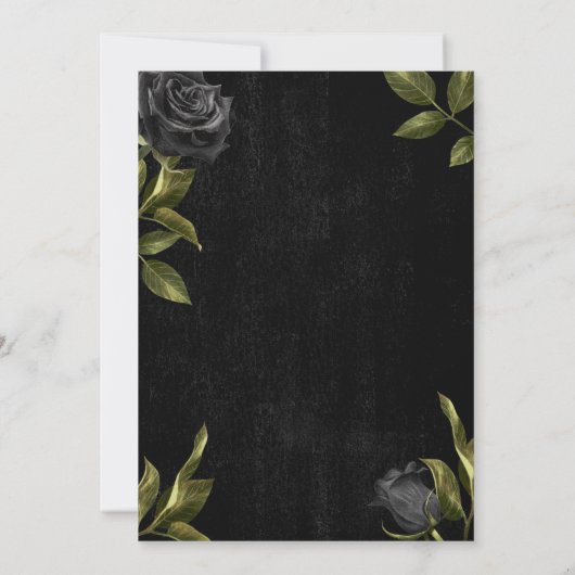 ハロウィーンゴシック結婚式招待状 招待状 (裏面)