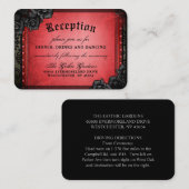 ハロウィーンゴシック赤ブラック3.5 x 2.5披露宴Enc エンクロージャーカード (正面/裏面)