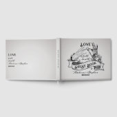 ハロウィーンゴシックTil Death Do Us 結婚パーティー ゲストブック (全面)