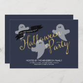 ハロウィーンゴスティーズ – ハローウィンパーティ招待状 招待状 (正面/裏面)