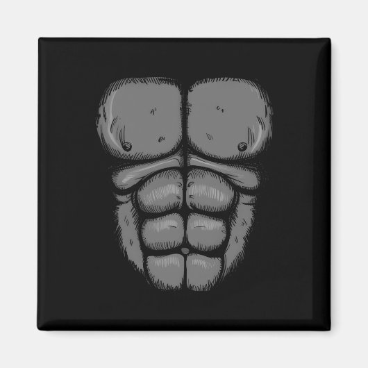 ハロウィーンゴリラモンキーベリーチェストコスチューム男性B マグネット (正面)