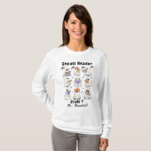 ハロウィーンゴースト読書家本教師Tシャツ Tシャツ (正面フル)