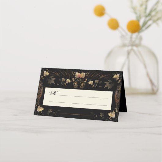 ハロウィーンゴールデンスケルトン空白のパック座席表 プレイスカード (正面)