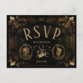 ハロウィーンゴールデンスケルトンRSVP PostCard ポストカード (正面)