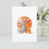 ハロウィーンゴールデンレトリエバーラバードッグギフトおもしろい 出欠カード (スタンド正面)