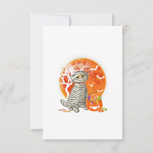 ハロウィーンゴールデンレトリエバーラバードッグギフトおもしろい 出欠カード (裏面)