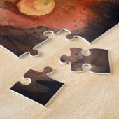 ハロウィーンゴールデンレトリバーとカボチャ怖い ジグソーパズル (側面)