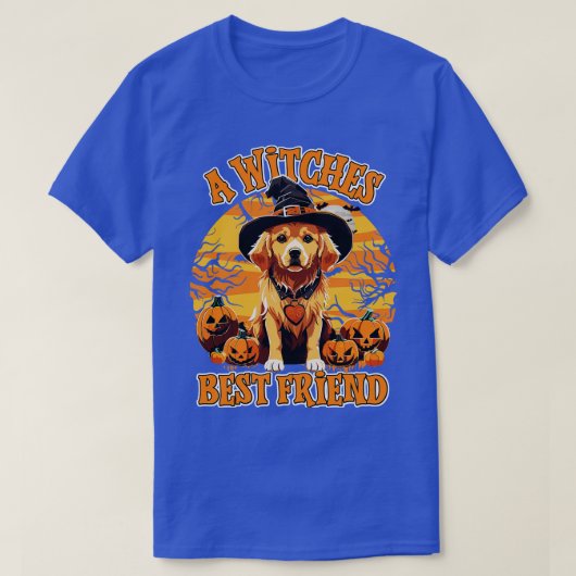 ハロウィーンゴールデンレトリバー Tシャツ (デザイン正面)