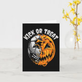 ハロウィーンサッカースケルトン カード (黄色い花)