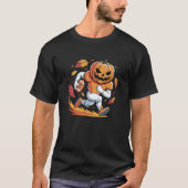 ハロウィーンサッカーパンプキン | 走 Tシャツ (正面)