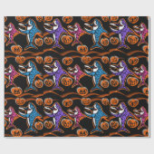 ハロウィーンサメ ラッピングペーパー (フラット)