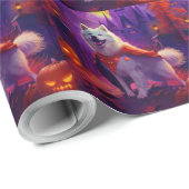 ハロウィーンサモイドヴァンパイアパンプキンス怖 ラッピングペーパー (ロールコーナー)