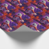 ハロウィーンサモイドヴァンパイアパンプキンス怖 ラッピングペーパー (角)