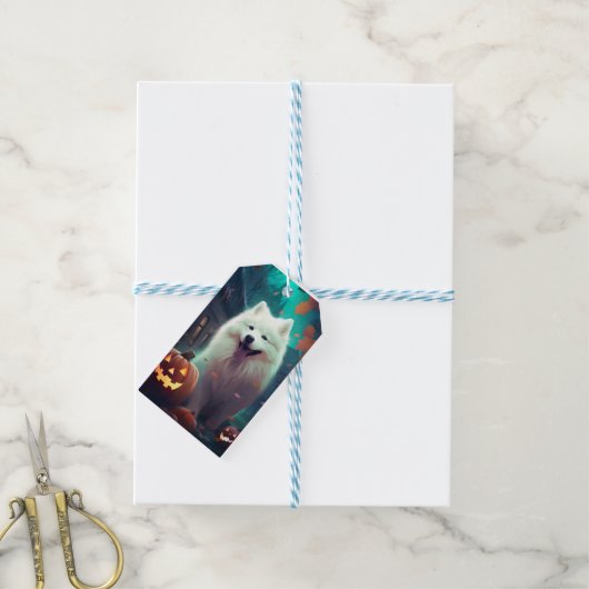 ハロウィーンサモイージカボチャ怖い ギフトタグ (より糸付き)