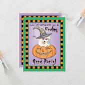 ハロウィーンサモエイ招待状 カード (正面/裏面インサイチュ)