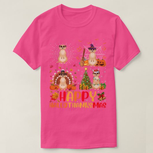 ハロウィーンサンクスギビングクリスマスメルカットハロタン Tシャツ (デザイン正面)