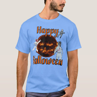 ハロウィーンサンwヴァンパイアホッケープレーヤー&デビルアスター tシャツ