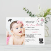 ハロウィーンザリトルブー幽霊ガール1st誕生日 招待状 (スタンド正面)