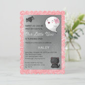 ハロウィーンザリトルブー幽霊ガール1st誕生日 招待状 (スタンド正面)