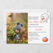 ハロウィーンザリトルブー幽霊ボーイ1st誕生日 招待状 (正面)