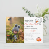 ハロウィーンザリトルブー幽霊ボーイ1st誕生日 招待状 (スタンド正面)